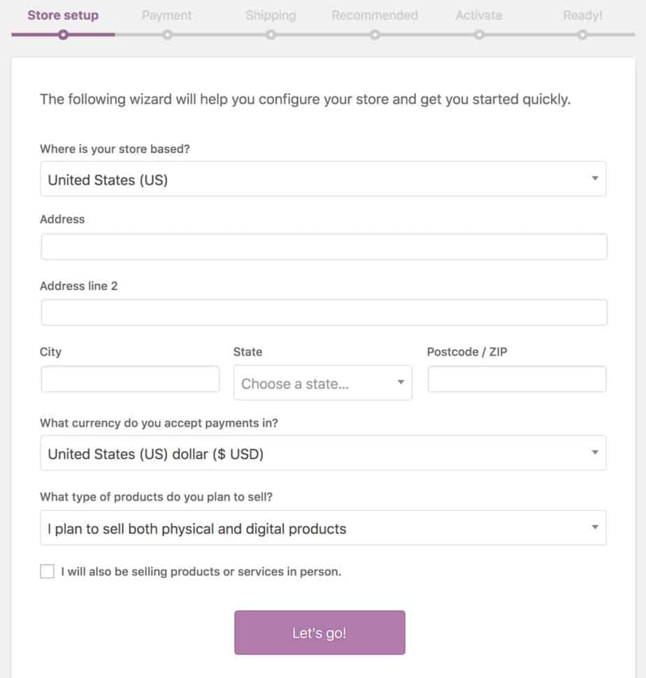 WooCommerce Wizard