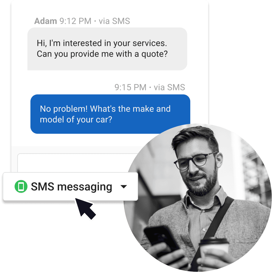 AI chatbot with SMS Messaging Example